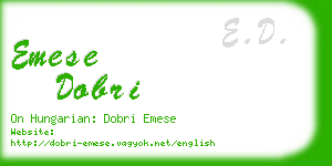 emese dobri business card